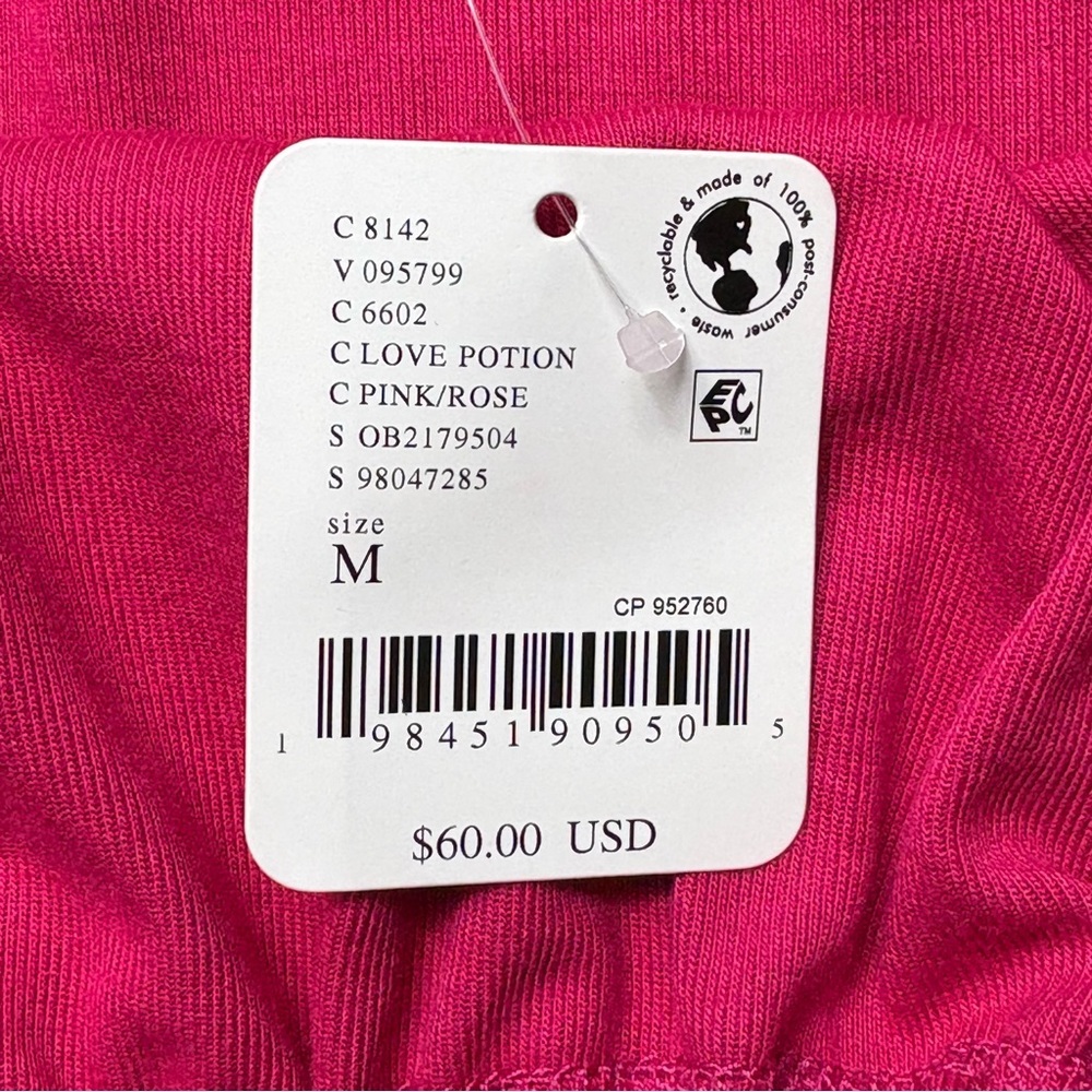 NWT Free People Good Feels Tunic Top Size M in Love Potion Vibrant Pink - Picture 14 of 14